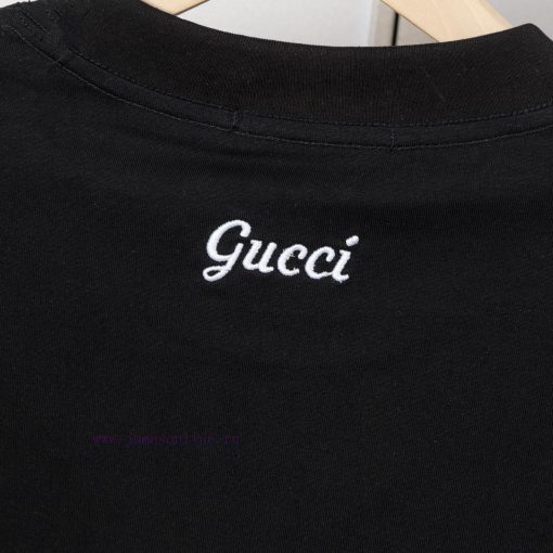 GUCCi Letter Printed Embroidered Rhinestone Short Sleeved T-shirt Made Of Ice Feeling Nylon Pur 44erekwk - Image 9