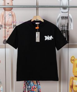 Dior DIOR's New Towel Embroidered Short Sleeved T-shirt Made Of High-quality Nylon And Pure Cot tu8labt9