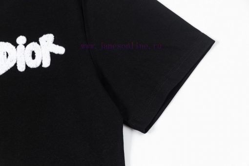 Dior DIOR's New Towel Embroidered Short Sleeved T-shirt Made Of High-quality Nylon And Pure Cot dpk81sdd - Image 7