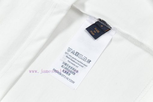 LV Louis Embroidered New Short Sleeves Made Of High Quality Nylon Smooth Pure Cotton Washed Fab p9q0luaj - Image 9