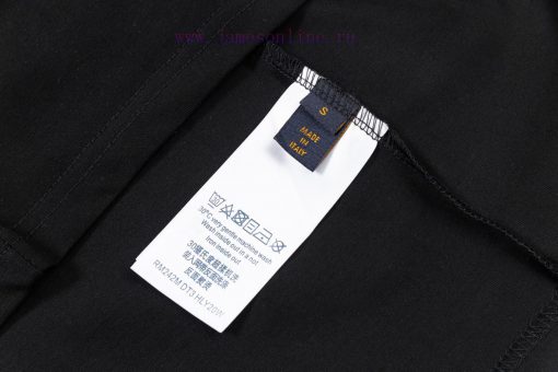 LV Louis Embroidered New Short Sleeves Made Of High Quality Nylon Smooth Pure Cotton Washed Fab yyy97mco - Image 10