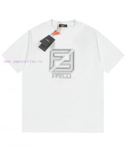 FENDI Spring/Summer New 3D Digital Printed Diamond Hot Short Sleeve T-shirt Detail Original Mol 7e8kyenb