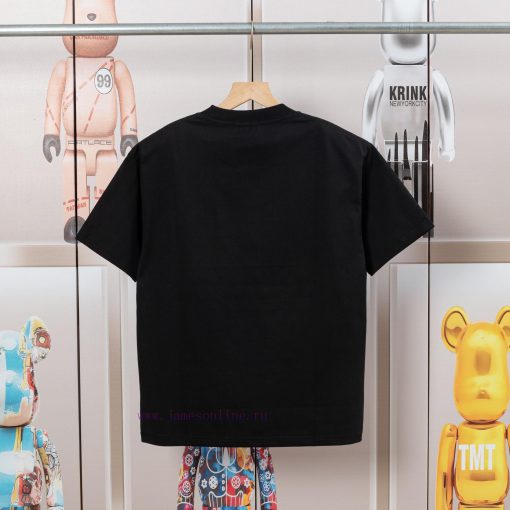 FENDI Spring/Summer New 3D Digital Printed Diamond Hot Short Sleeve T-shirt Detail Original Mol pyxev5fc - Image 3