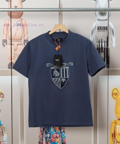 FENDI Spring/Summer New Embroidered Casual Short Sleeve T-shirt Detail Original Mold Opening Th q3x6ktlq