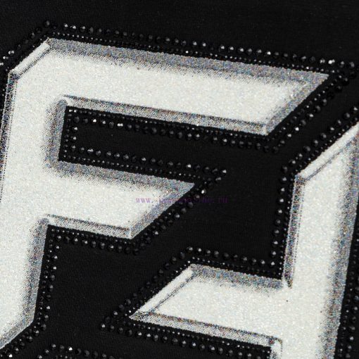 FENDI Spring/Summer New 3D Digital Printed Diamond Hot Short Sleeve T-shirt Detail Original Mol pyxev5fc - Image 9