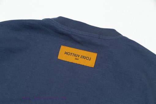 LV Louis Embroidered New Short Sleeves Made Of High Quality Nylon Smooth Pure Cotton Washed Fab 1a6o0ozo - Image 6