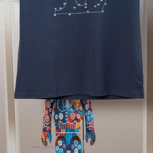 LV Louis Embroidered New Short Sleeves Made Of High Quality Nylon Smooth Pure Cotton Washed Fab gffx14ta - Image 8