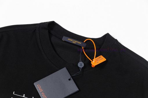 LV Louis Embroidered New Short Sleeves Made Of High Quality Nylon Smooth Pure Cotton Washed Fab dpzox2n1 - Image 9