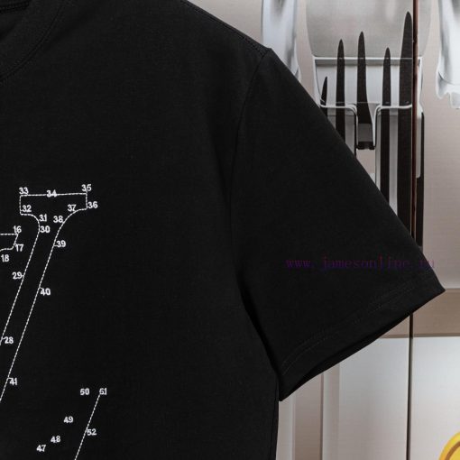 LV Louis Embroidered New Short Sleeves Made Of High Quality Nylon Smooth Pure Cotton Washed Fab 0omb4v4s - Image 9