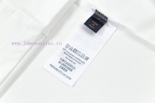 LV Louis Embroidered New Short Sleeves Made Of High Quality Nylon Smooth Pure Cotton Washed Fab eye46ss1 - Image 9