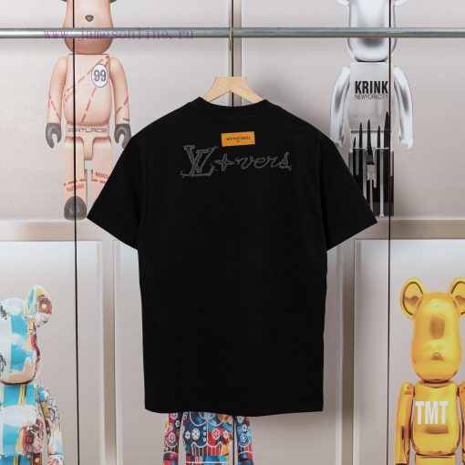 LV Louis Embroidered New Short Sleeves Made Of High Quality Nylon Smooth Pure Cotton Washed Fab ep7qbkx3 - Image 3