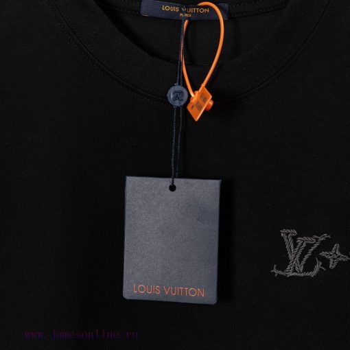 LV Louis Embroidered New Short Sleeves Made Of High Quality Nylon Smooth Pure Cotton Washed Fab ep7qbkx3 - Image 7