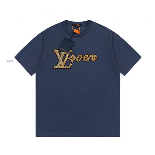 LV Louis Early Spring Bead Embroidered New Short Sleeve T-shirt Made Of High-quality Nylon And xfkach05 - Image 2