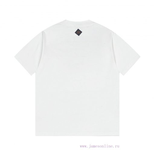 LV Louis Early Spring Bead Embroidered New Short Sleeve T-shirt Made Of High-quality Nylon And 2hhti3er - Image 3