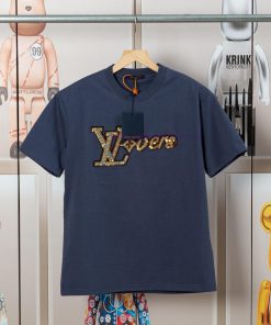 LV Louis Early Spring Bead Embroidered New Short Sleeve T-shirt Made Of High-quality Nylon And 1hy8wnd1