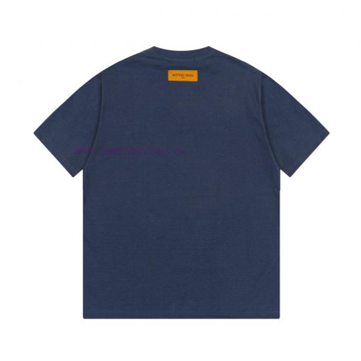 LV Louis Early Spring Tool Pattern Embroidered New Short Sleeve T-shirt Made Of High Quality Sm 9h1bcw9y - Image 3