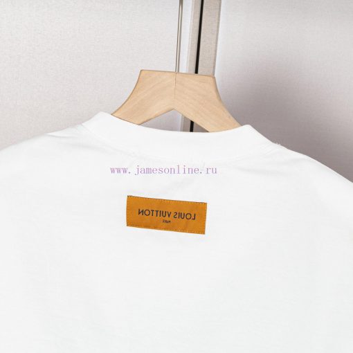 LV Louis Early Spring Tool Pattern Embroidered New Short Sleeve T-shirt Made Of High Quality Sm wp3q08oi - Image 6