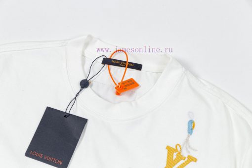 LV Louis Early Spring Tool Pattern Embroidered New Short Sleeve T-shirt Made Of High Quality Sm imrs5beo - Image 4