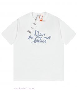 Dior DIOR's New Embroidered Short Sleeved T-shirt Made Of High-quality Nylon And Pure Cotton Wi y0hv2igz