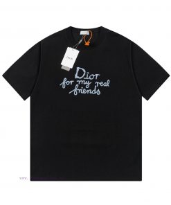 Dior DIOR's New Embroidered Short Sleeved T-shirt Made Of High-quality Nylon And Pure Cotton Wi o3n3rqul