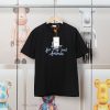 Dior DIOR's New Embroidered Short Sleeved T-shirt Made Of High-quality Nylon And Pure Cotton Wi ne7eexpp