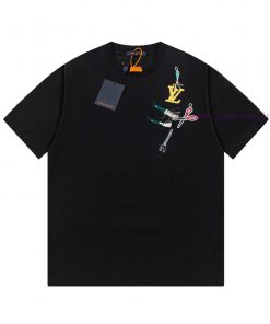LV Louis Early Spring Tool Pattern Embroidered New Short Sleeve T-shirt Made Of High Quality Sm k5g0n5i4