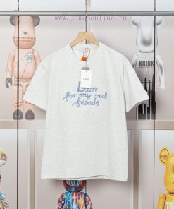 Dior DIOR's New Embroidered Short Sleeved T-shirt Made Of High-quality Nylon And Pure Cotton Wi zoomnja1
