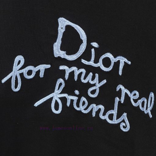 Dior DIOR's New Embroidered Short Sleeved T-shirt Made Of High-quality Nylon And Pure Cotton Wi ne7eexpp - Image 5