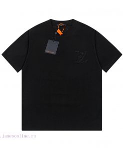 LV Lulu's Early Spring Pearl Jacquard Pressed Bead New Short Sleeved T-shirt Made Of High-quali l7h8fbgc