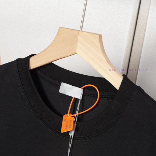 Dior DIOR's New Embroidered Short Sleeved T-shirt Made Of High-quality Nylon And Pure Cotton Wi ne7eexpp - Image 7