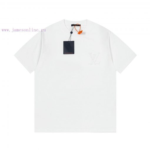 LV Lulu's Early Spring Pearl Jacquard Pressed Bead New Short Sleeved T-shirt Made Of High-quali cz1jssvt - Image 2