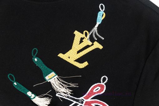LV Louis Early Spring Tool Pattern Embroidered New Short Sleeve T-shirt Made Of High Quality Sm k5g0n5i4 - Image 8