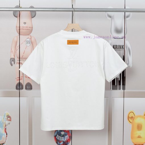 LV Lulu's Early Spring Pearl Jacquard Pressed Bead New Short Sleeved T-shirt Made Of High-quali 0hv8ei70 - Image 3
