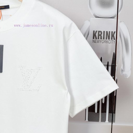 LV Lulu's Early Spring Pearl Jacquard Pressed Bead New Short Sleeved T-shirt Made Of High-quali 0hv8ei70 - Image 5