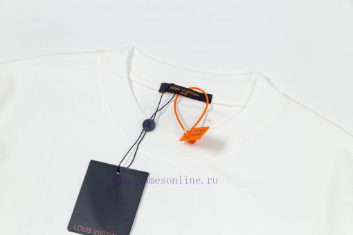 LV Lulu's Early Spring Pearl Jacquard Pressed Bead New Short Sleeved T-shirt Made Of High-quali cz1jssvt - Image 5