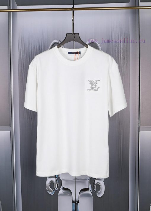 LV Donkey Home's New Embroidered Short Sleeved Shirt High-quality Heavy-duty Double Yarn 280g 3 ynz82z99 - Image 3