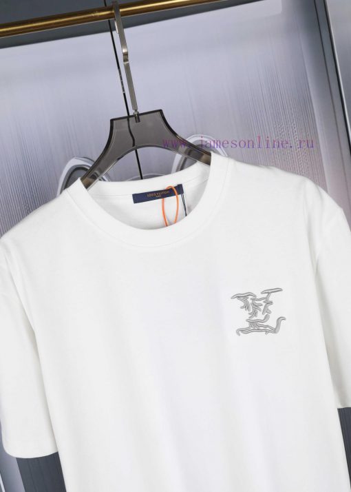 LV Donkey Home's New Embroidered Short Sleeved Shirt High-quality Heavy-duty Double Yarn 280g 3 ynz82z99 - Image 6