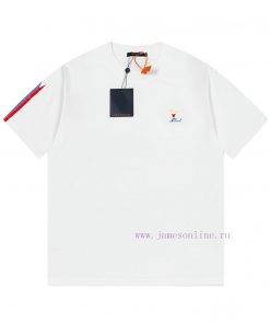 LV Luyi Donkey's Early Spring Embossed Jacquard And Pressed Color Strip New Short Sleeved T-shi bl4u11i9