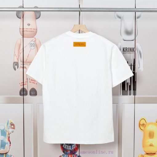 LV Luyi Donkey's Early Spring Embossed Jacquard And Pressed Color Strip New Short Sleeved T-shi 7k9jjaqo - Image 3
