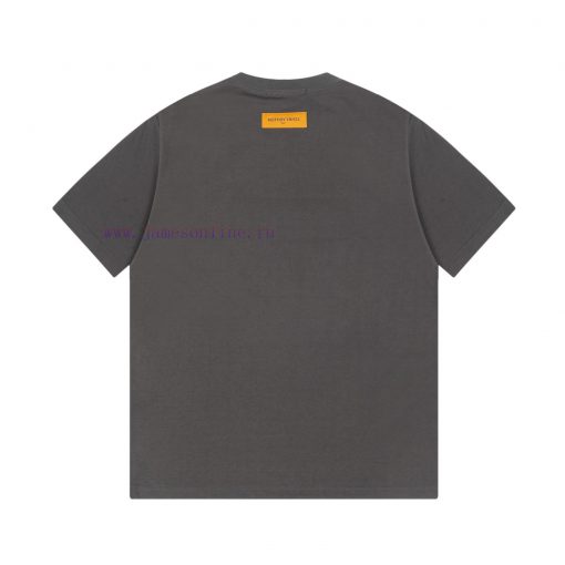 LV Luyi Donkey's Early Spring Embossed Jacquard And Pressed Color Strip New Short Sleeved T-shi miuxomkz - Image 3