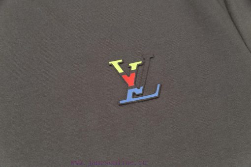 LV Luyi Donkey's Early Spring Embossed Jacquard And Pressed Color Strip New Short Sleeved T-shi miuxomkz - Image 4