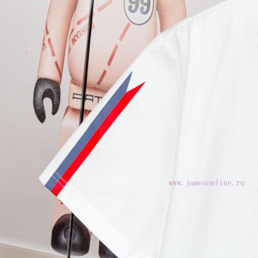 LV Luyi Donkey's Early Spring Embossed Jacquard And Pressed Color Strip New Short Sleeved T-shi 7k9jjaqo - Image 6