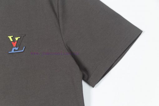 LV Luyi Donkey's Early Spring Embossed Jacquard And Pressed Color Strip New Short Sleeved T-shi miuxomkz - Image 9