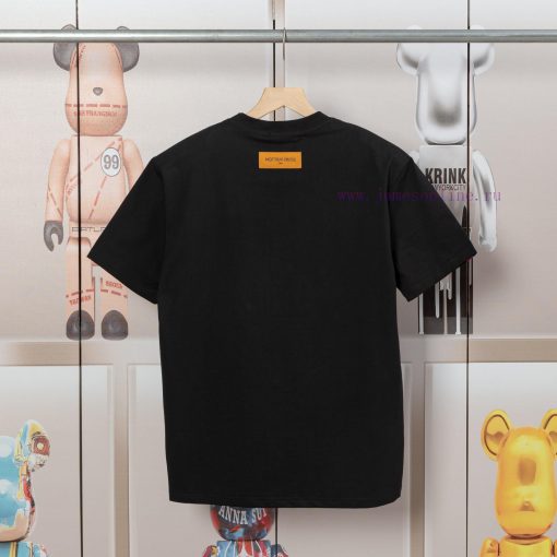 LV Luyi Donkey's Early Spring Embossed Jacquard And Pressed Color Strip New Short Sleeved T-shi k4s1tv05 - Image 3