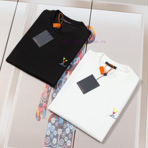 LV Luyi Donkey's Early Spring Embossed Jacquard And Pressed Color Strip New Short Sleeved T-shi k4s1tv05 - Image 4