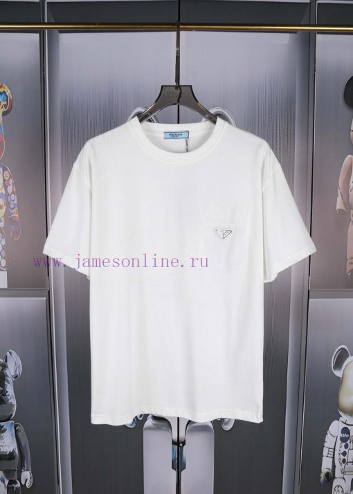 Prada Spring/Summer Chest Pocket Short Sleeve T-shirt Available For Purchase On The Official We auub7yeb - Image 3