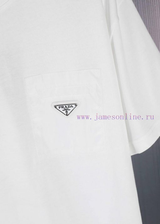 Prada Spring/Summer Chest Pocket Short Sleeve T-shirt Available For Purchase On The Official We auub7yeb - Image 6
