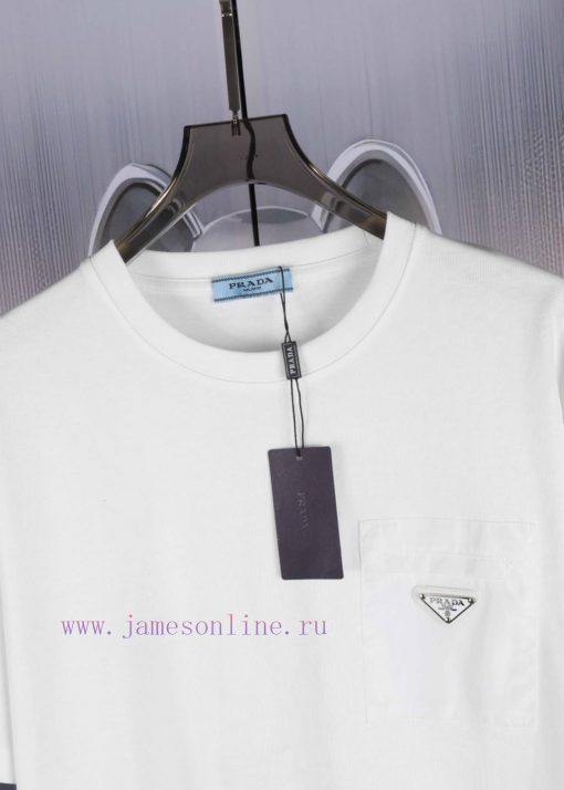 Prada Spring/Summer Chest Pocket Short Sleeve T-shirt Available For Purchase On The Official We auub7yeb - Image 10