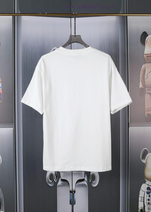 PRADA's New Embroidered Short Sleeves High Quality Double Pound Yarn 280g 32 Count Smooth Pure g6vop8he - Image 4