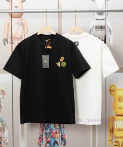 FENDI Spring/Summer New Embroidered Casual Short Sleeves Detail Original Mold Opening Synchroni pcms2se6